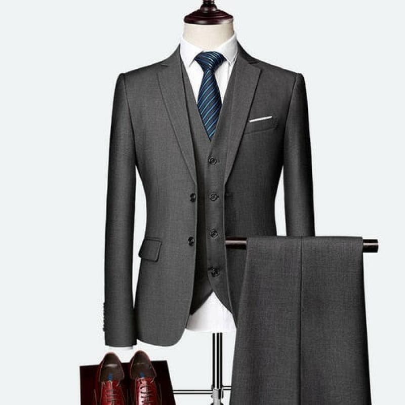 Mens Slim Fit Formal Suit in Stunning Colours gray / M