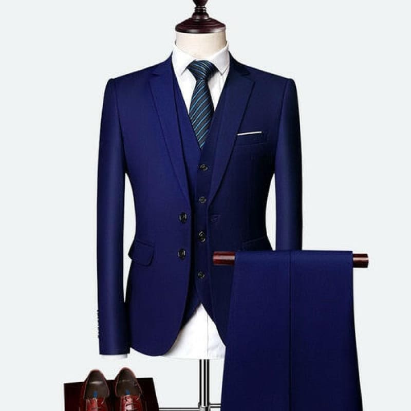 Mens Slim Fit Formal Suit in Stunning Colours Royal blue / M