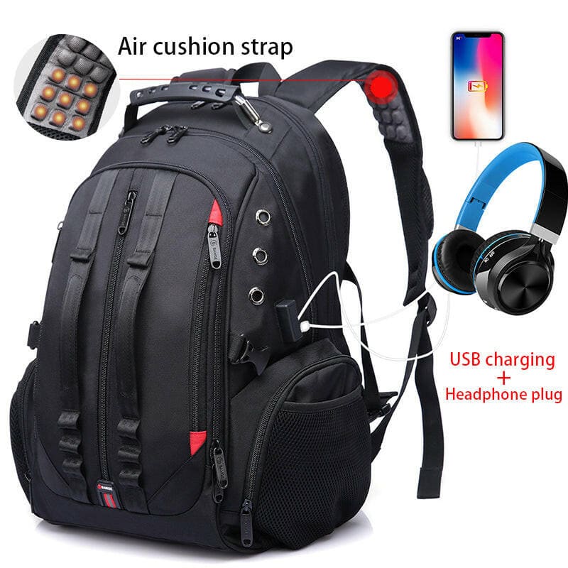 Mens 45L Travel Anti Theft Laptop USB Backpack