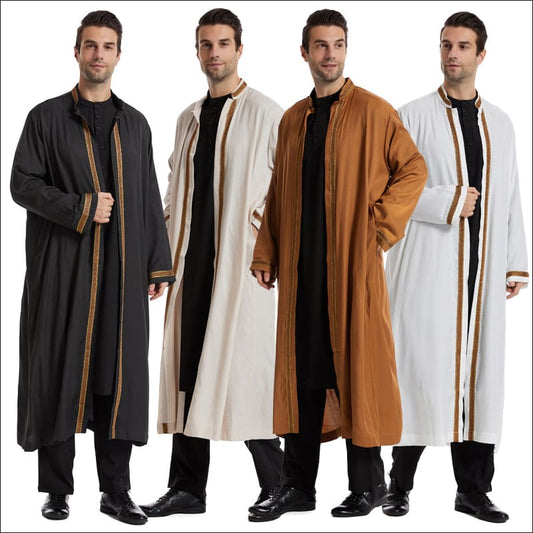 Men’s Abaya Muslim Saudi Jubba Thobe for Elegance