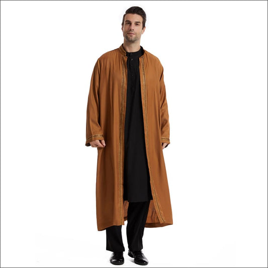 Men’s Abaya Muslim Saudi Jubba Thobe for Elegance