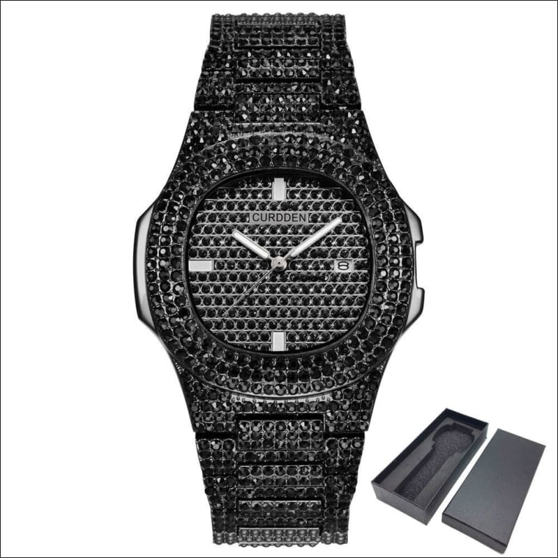 Men’s Bling Diamond Luxury Hip Hop Watch for Style