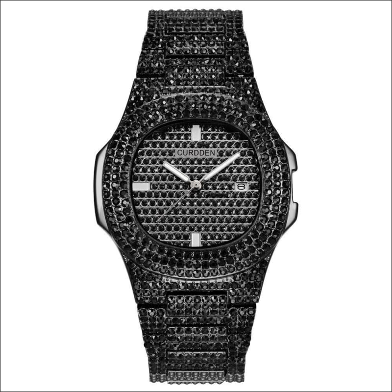 Men’s Bling Diamond Luxury Hip Hop Watch for Style H