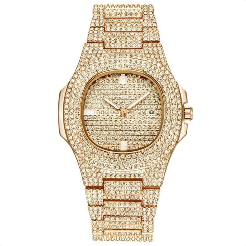 Men’s Bling Diamond Luxury Hip Hop Watch for Style L