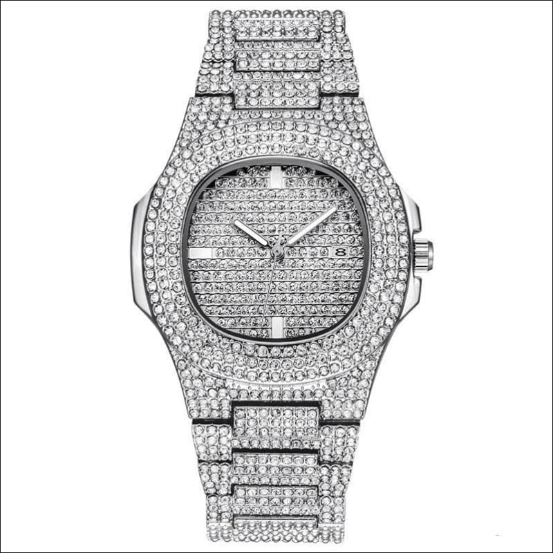 Men’s Bling Diamond Luxury Hip Hop Watch for Style N