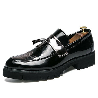 Men’s British Style Casual Faux Leather Brogue Loafers