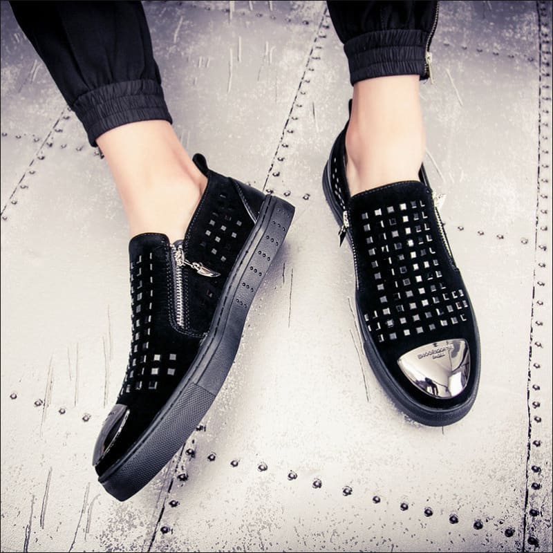 British Style Rhinestone Studded Fashion Shoes for Men