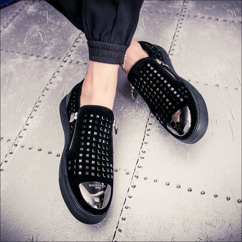 British Style Rhinestone Studded Fashion Shoes for Men