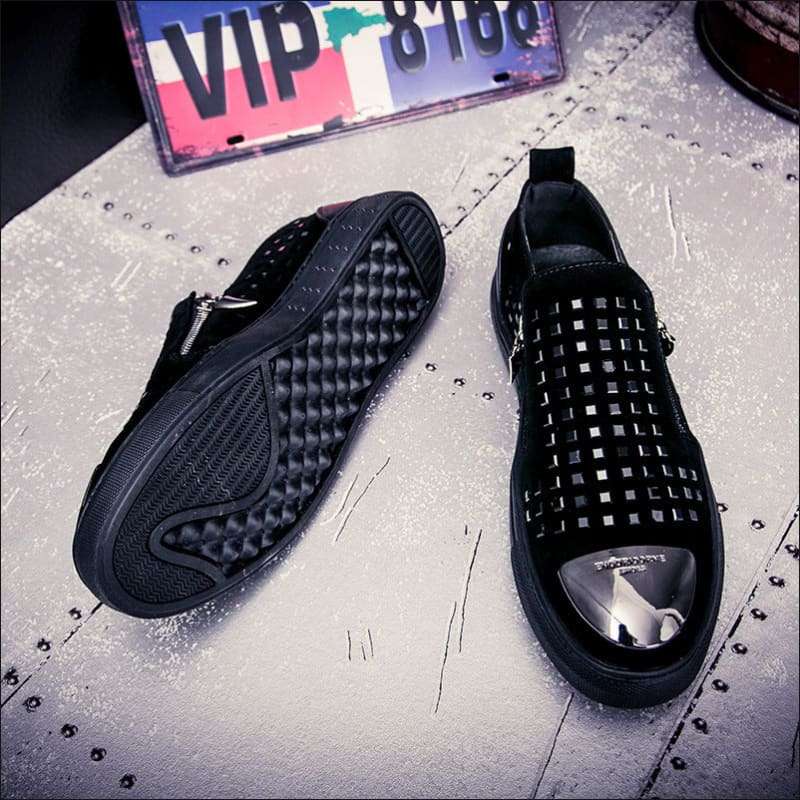 British Style Rhinestone Studded Fashion Shoes for Men