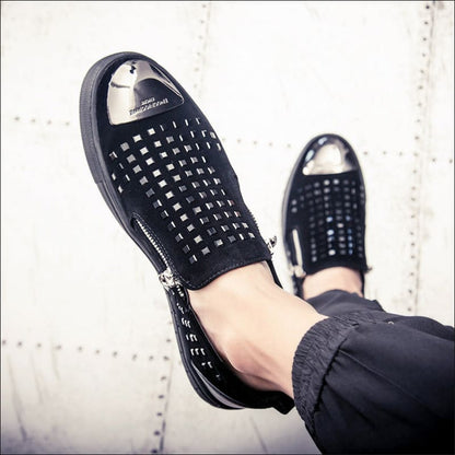 British Style Rhinestone Studded Fashion Shoes for Men