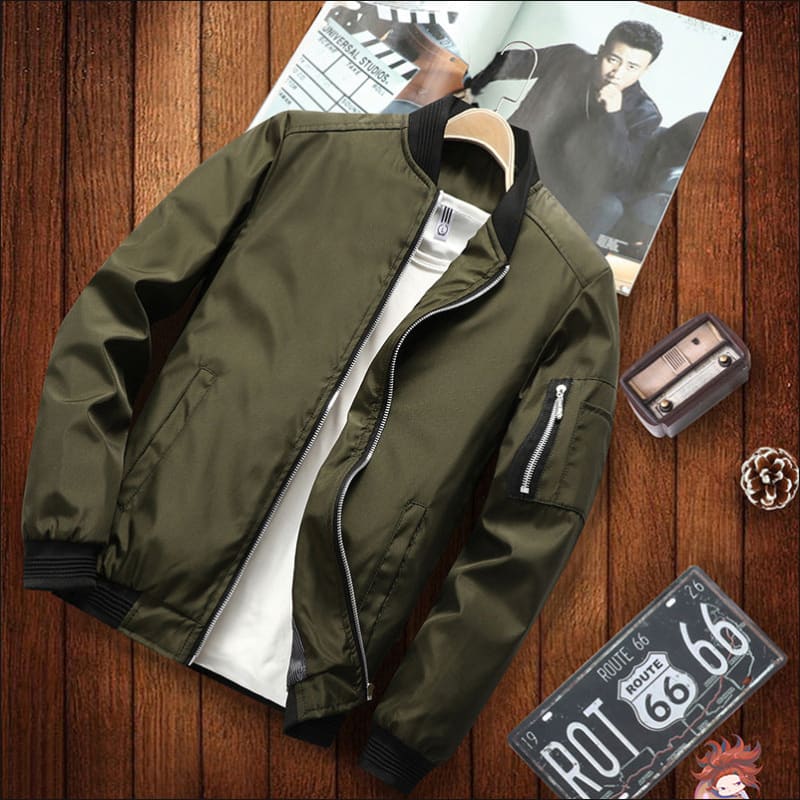 Timeless Harrington Style Jacket for Men green / M