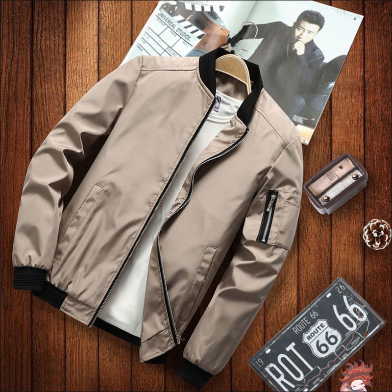 Timeless Harrington Style Jacket for Men khaki / M