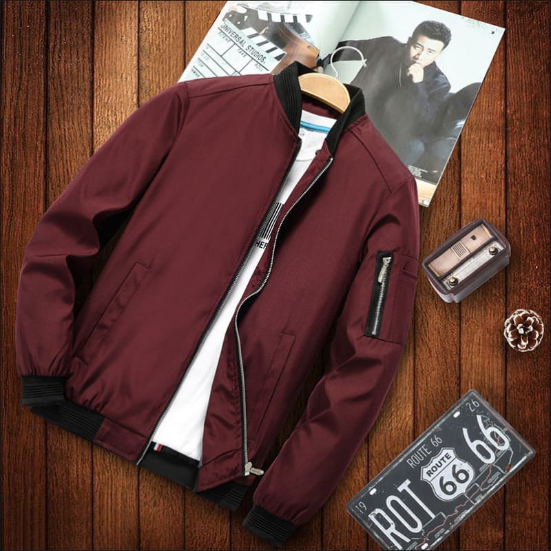 Timeless Harrington Style Jacket for Men red / M