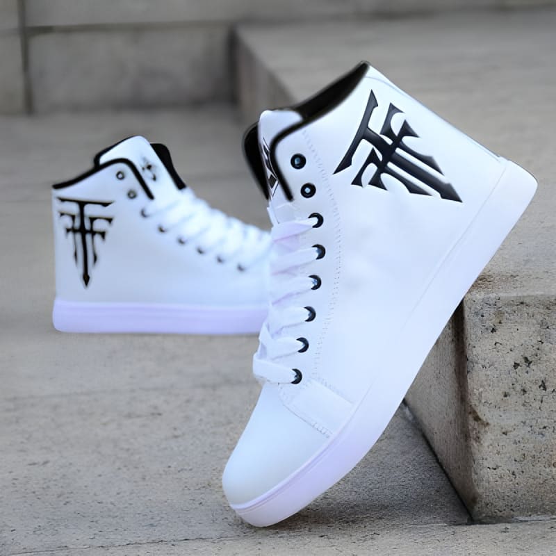 Mens Casual High Top Board Shoes Lace Up Sneakers