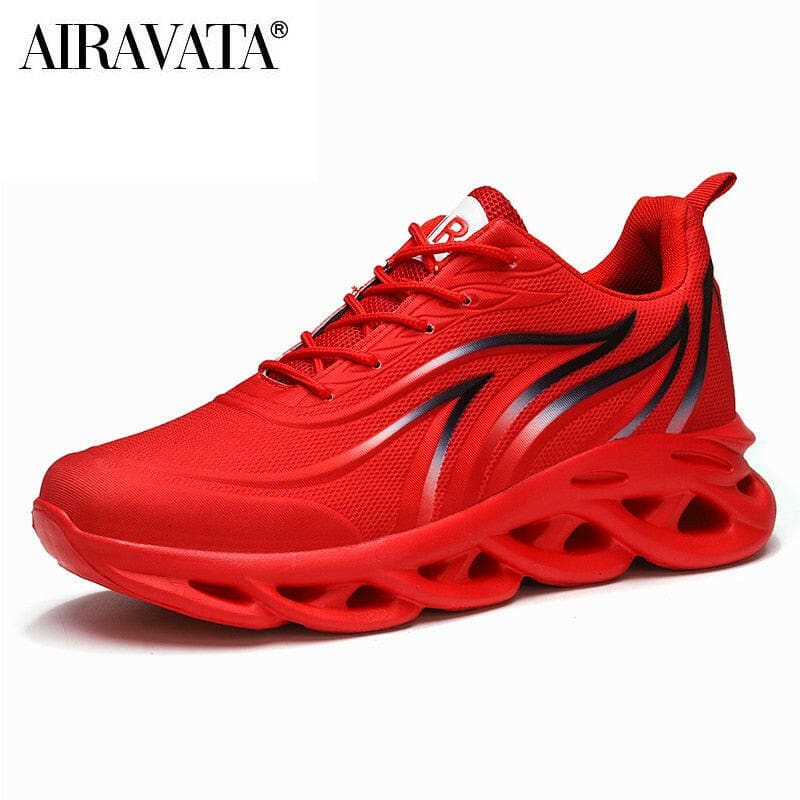 Mens Flame Printed Comfortable Sneakers for Style Red / 39