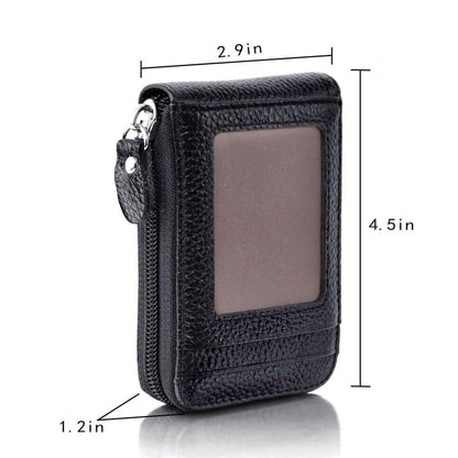 Mens Genuine Leather Multi Card Holder RFID Blocking