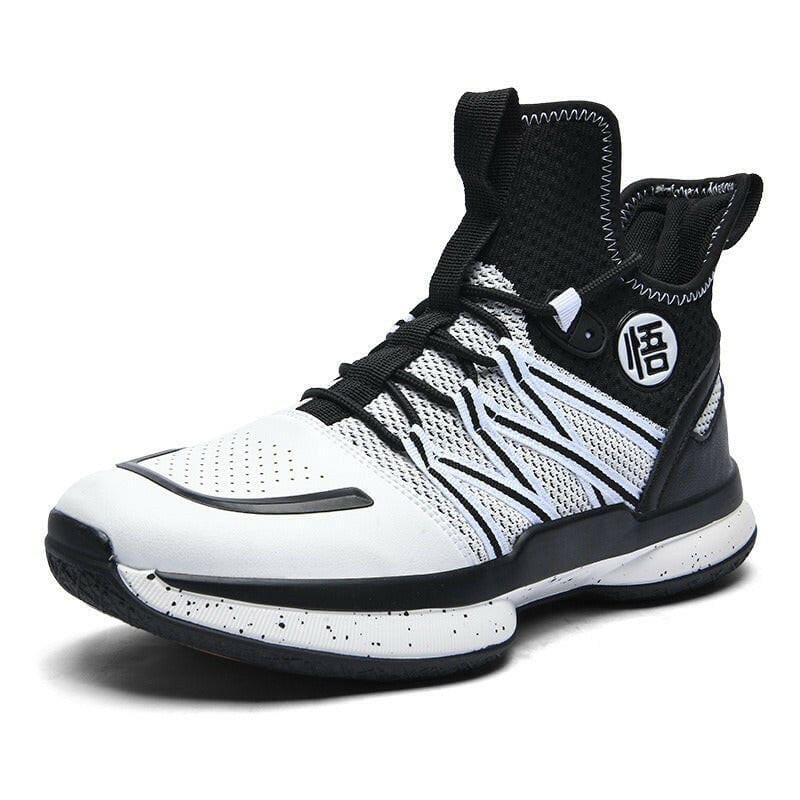 Mens High Top Basketball Shoes with Fly Woven Mesh