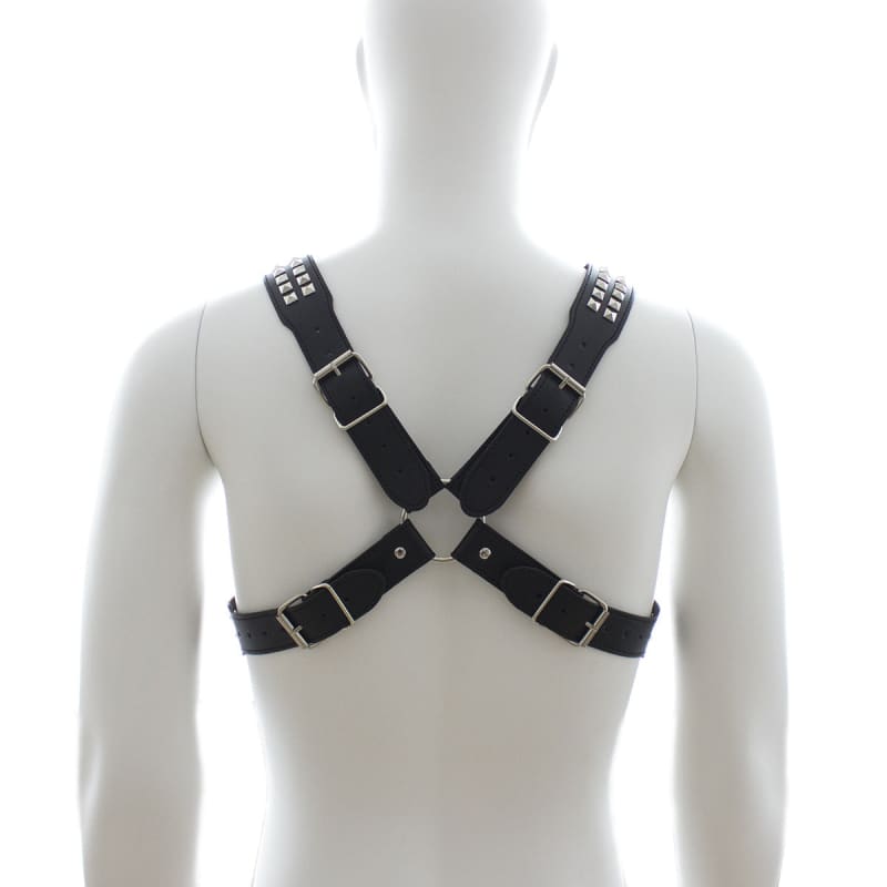 Men’s Leather Bondage Binding Strap Multi-stud Harness