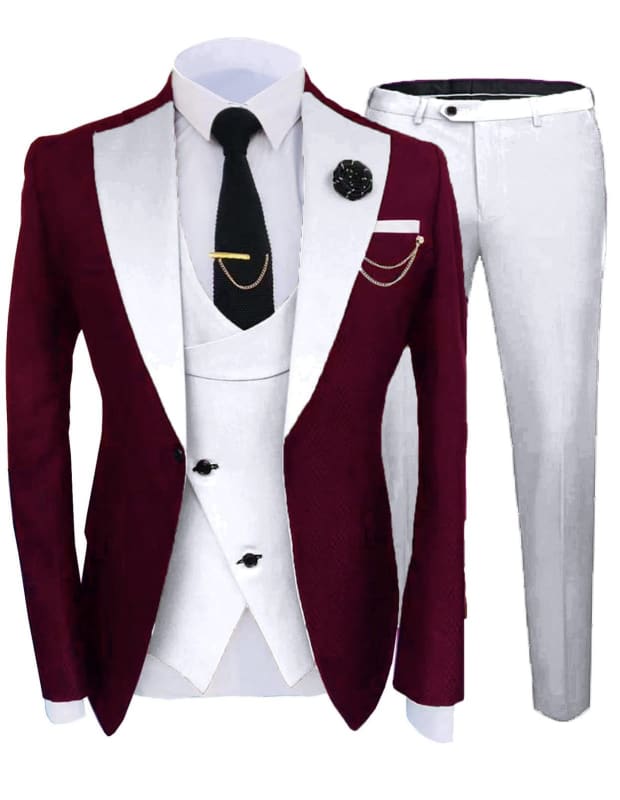 Men’s Luxury Designer Best Man Suit for Weddings 5 Style / S