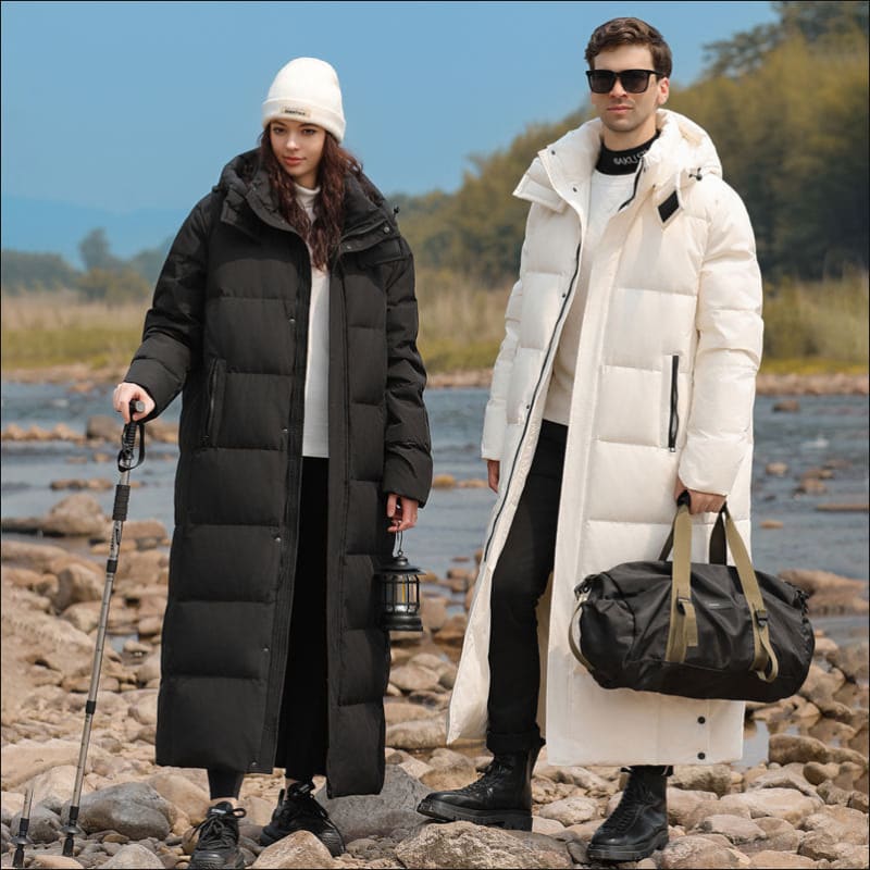 Men’s Luxury Padded Quilted Long Coat for Style