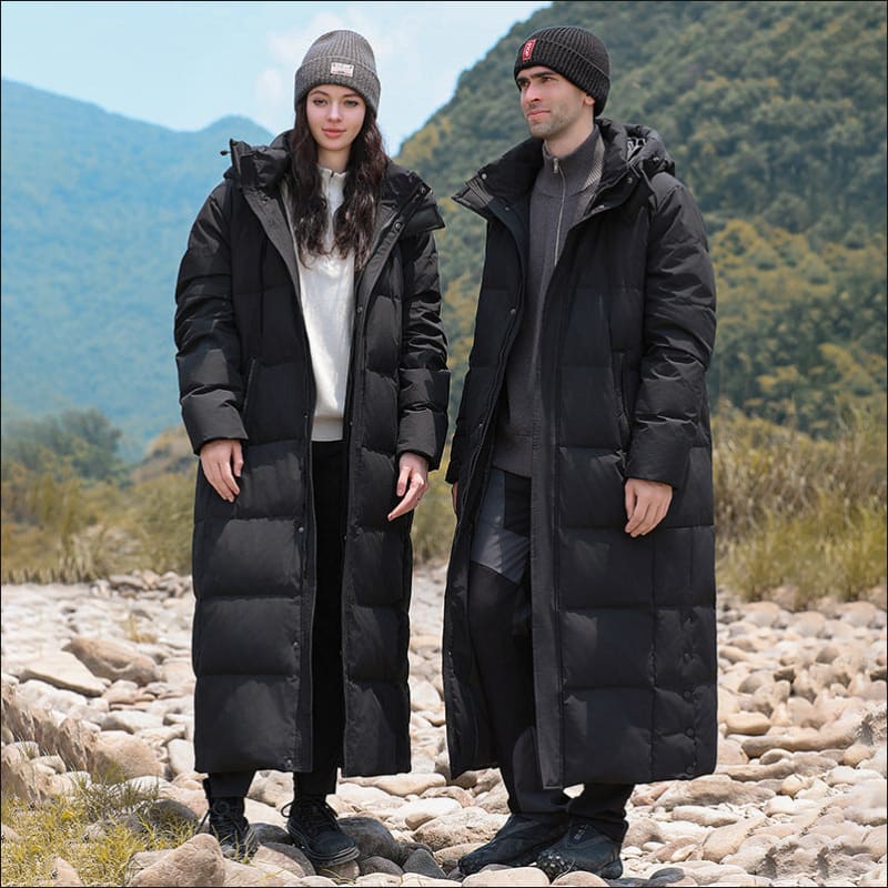 Men’s Luxury Padded Quilted Long Coat for Style