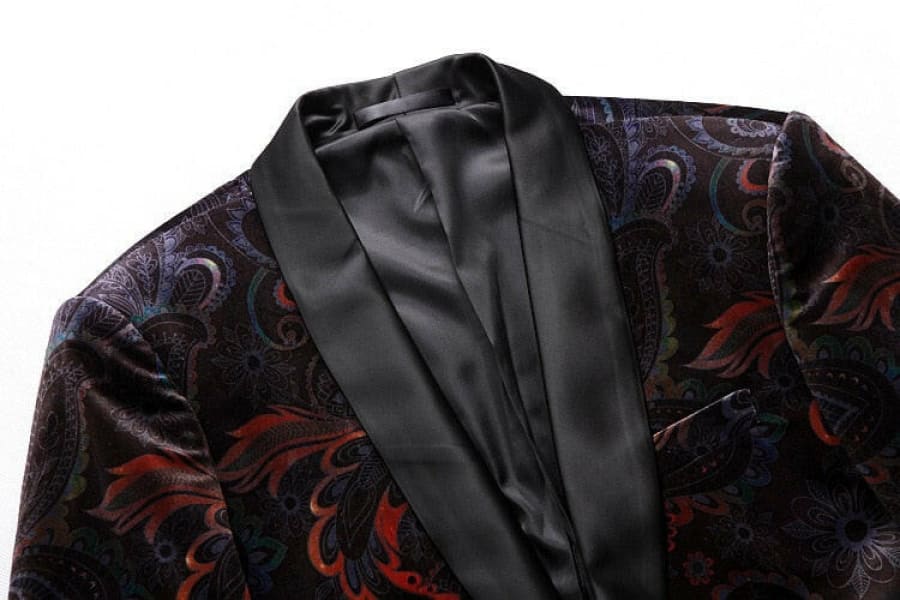 Mens Luxury Print Shawl Collar Party Jacket Online