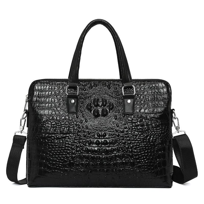 Crocodile Pattern Business Computer Bag Shoulder Briefcase