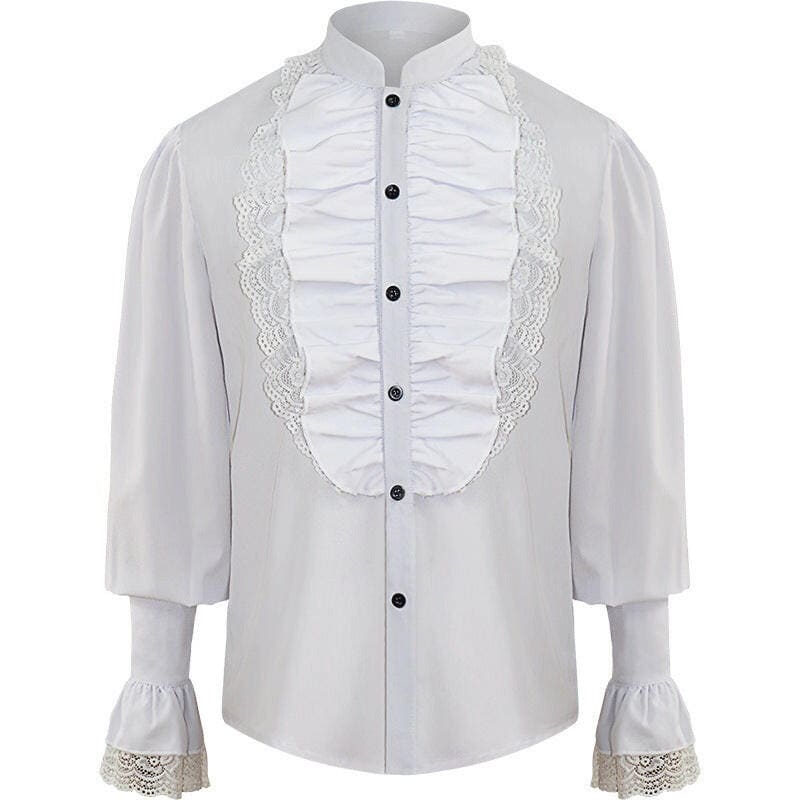 Men’s Pleated Pirate Shirt Medieval Renaissance Top