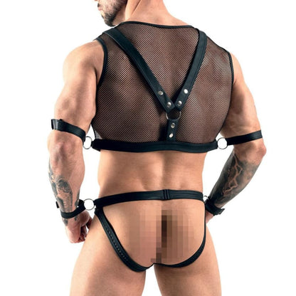 Mens Sexy Underwear Fish Net Outfit for Role Play