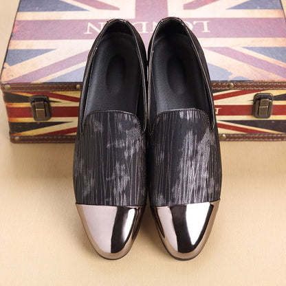 Mens Slip On Gold Toe Capped Groom Shoes Prom Shoes Best