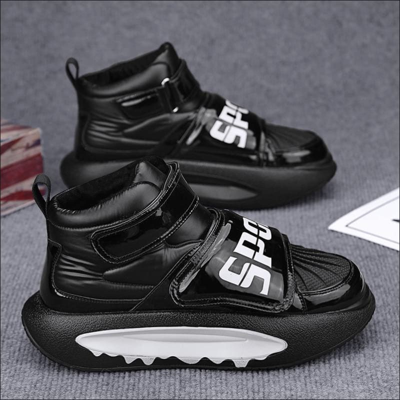 Men’s Sports Casual Velcro Platform Hip Hop Sneakers