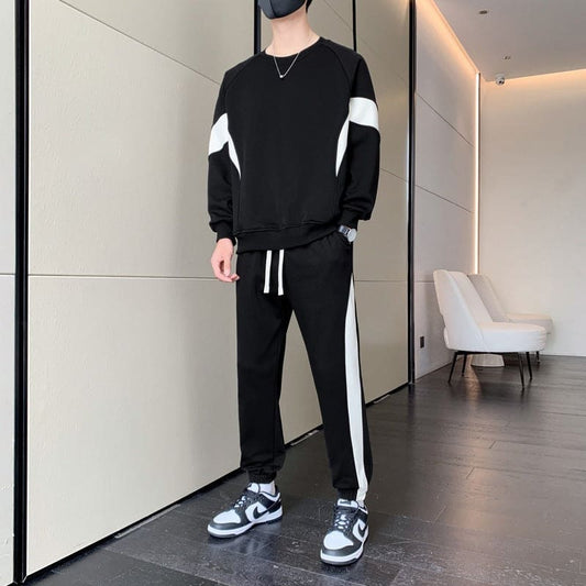 Mens Sweatshirt and Loose Trousers Casual Two-piece Set