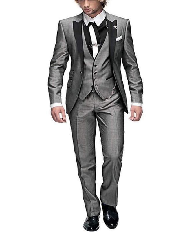 Men’s Three-Piece Suit Bridegroom Best Wedding Attire