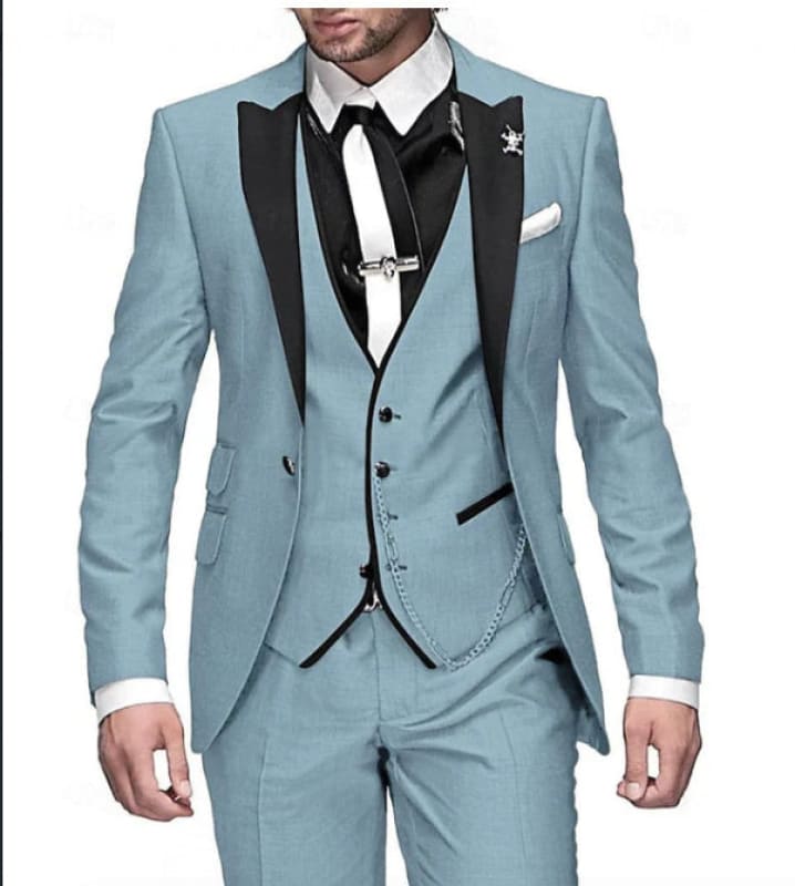 Men’s Three-Piece Suit Bridegroom Best Wedding Attire