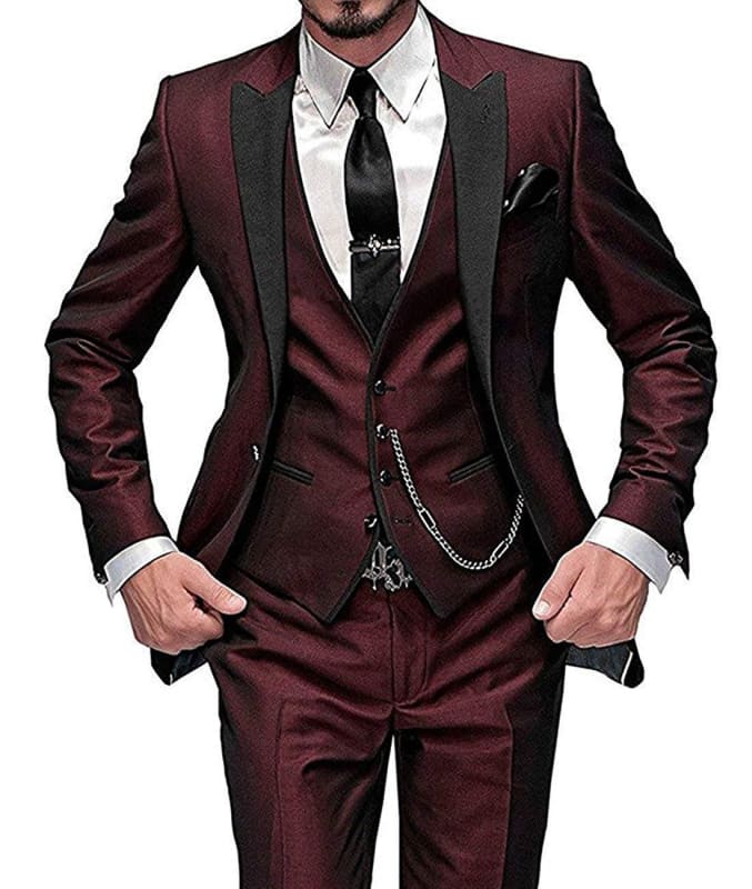 Men’s Three-Piece Suit Bridegroom Best Wedding Attire