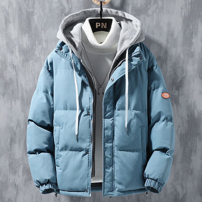 Trendy Windproof Loose Oversized Hooded Jacket blue / M