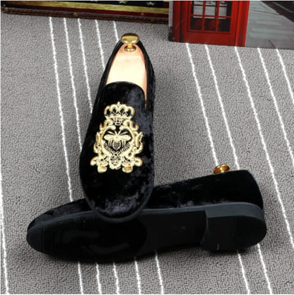 Mens Velour Embroidered Formal Shoes | Stylish &