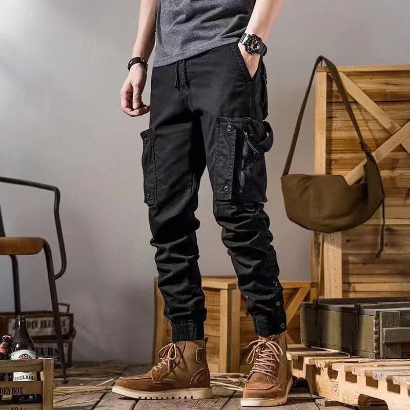 Men’s Workwear Pants Outdoor Casual Cargo Pants Black / M