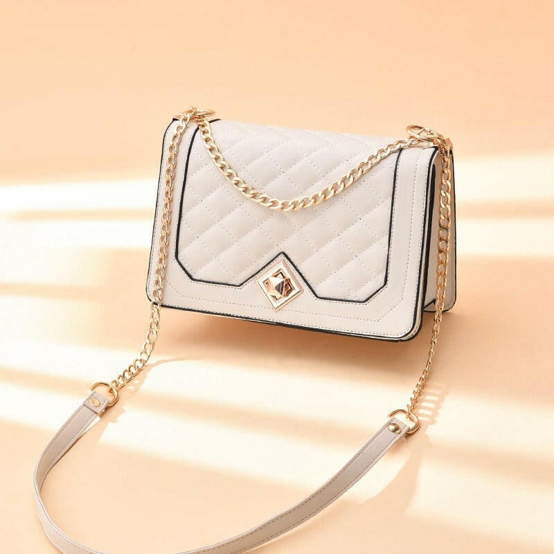 Minimalist One Shoulder Crossbody Bag for Summer white