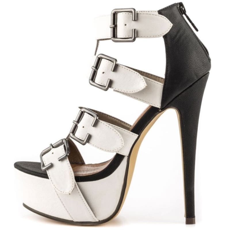 Multi Buckle Platform High Heel Sandals for Drag Queens &