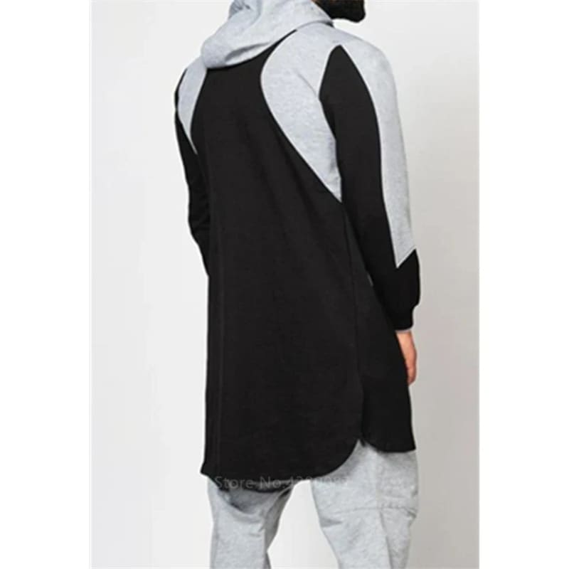 Muslim Arabic Islamic Long Hoodies for Comfort Black / S