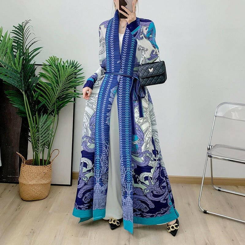 Muslim Fashion Elegant Cardigan Dress Belt Robe