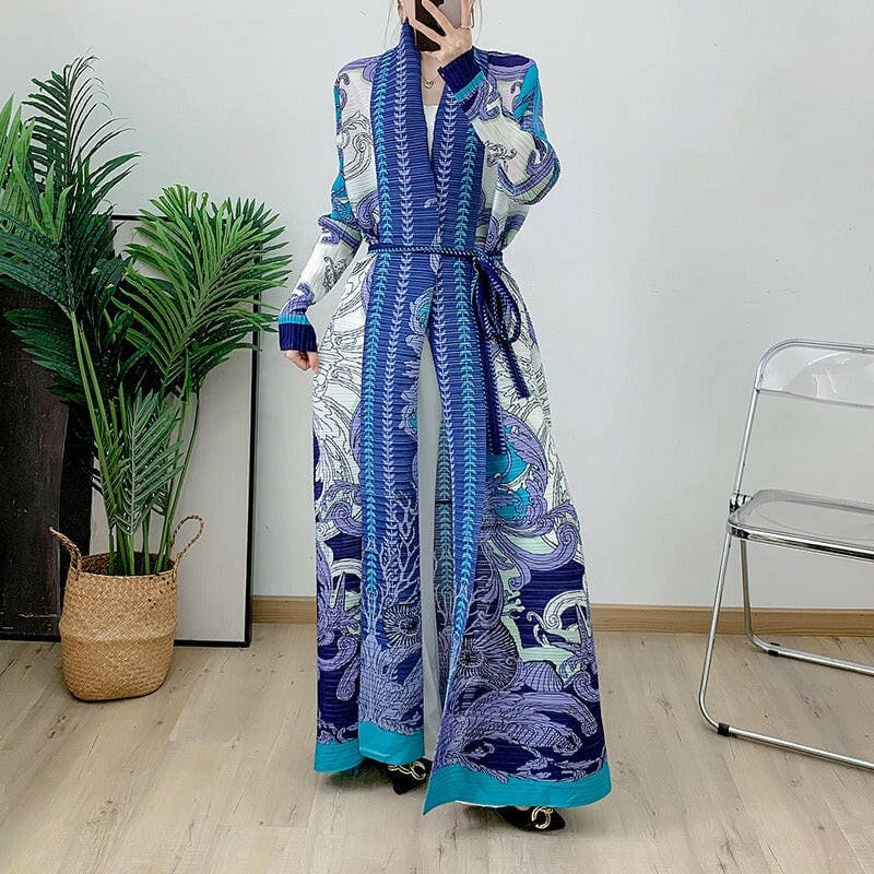 Muslim Fashion Elegant Cardigan Dress Belt Robe