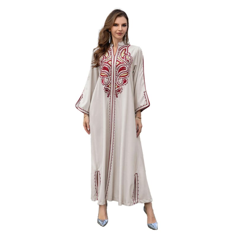 Muslim Middle East Embroidery Dress for Elegant Style