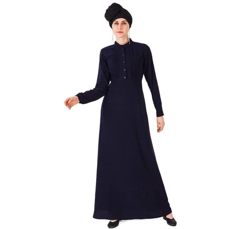 Muslim Womens Classic Elegant Robe for Stylish Comfort Navy