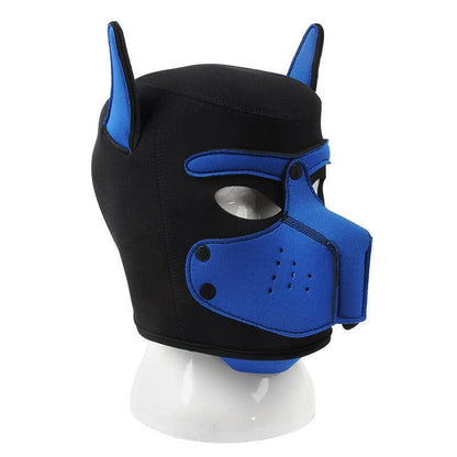 Adult SM Role Play Flirting Dog Head Mask Headgear Blue