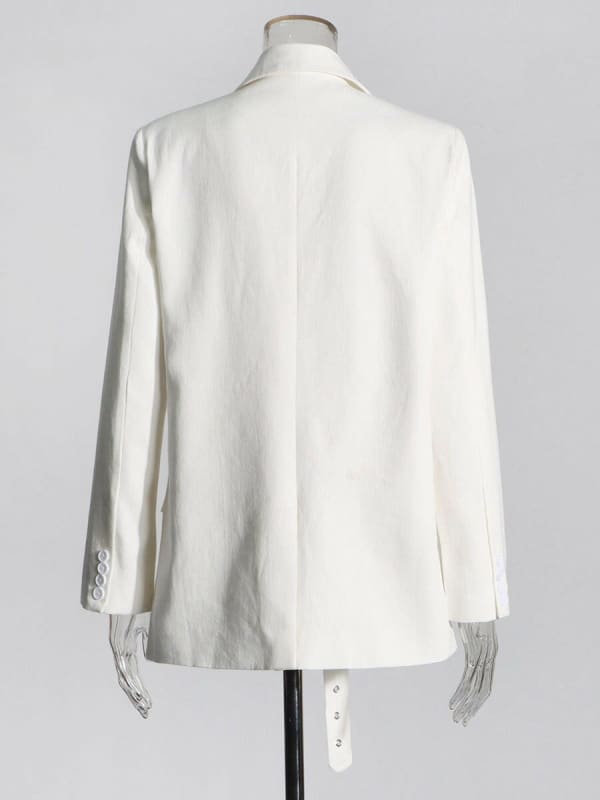 New Design White Long Sleeve Suit Coat for Women