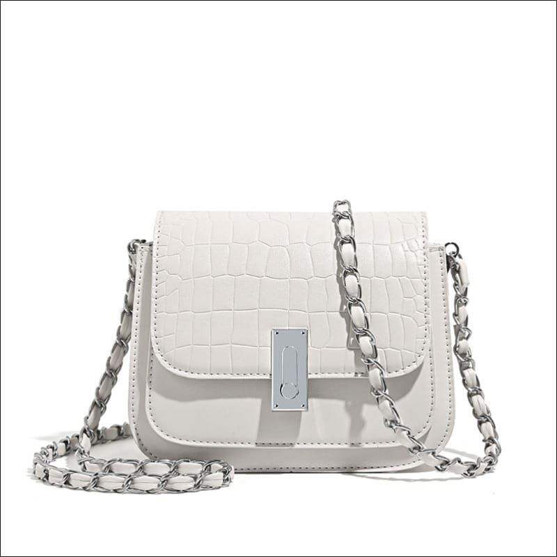 New Light Luxury Chain Shoulder Bag for Style White