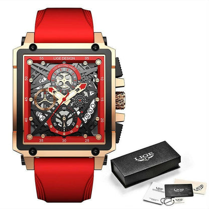 New Men’s Square Multifunction Chronograph 30M Waterproof