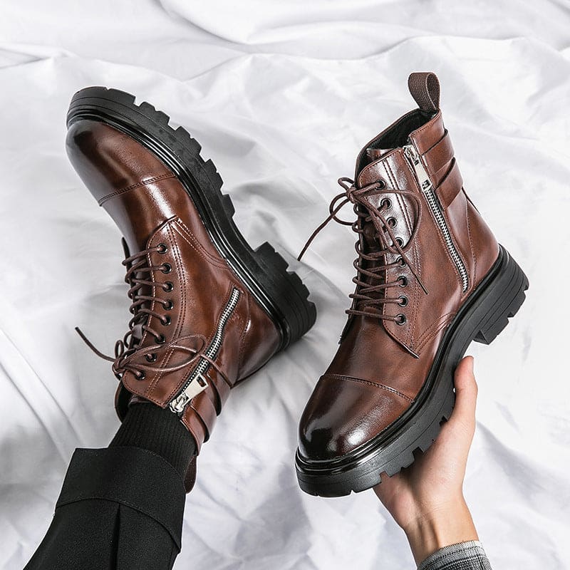 Mid-Top Round Head Chelsea Men’s Boots for Style